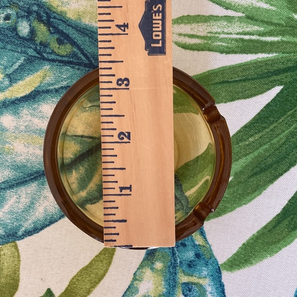 Vintage Amber Glass Small Ashtray Coin Dish Trinket Smooth Rounded shape - Picture 8 of 10